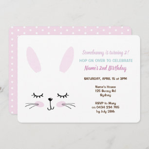 Bunny Party Invitation, Easter Bunny Invitation