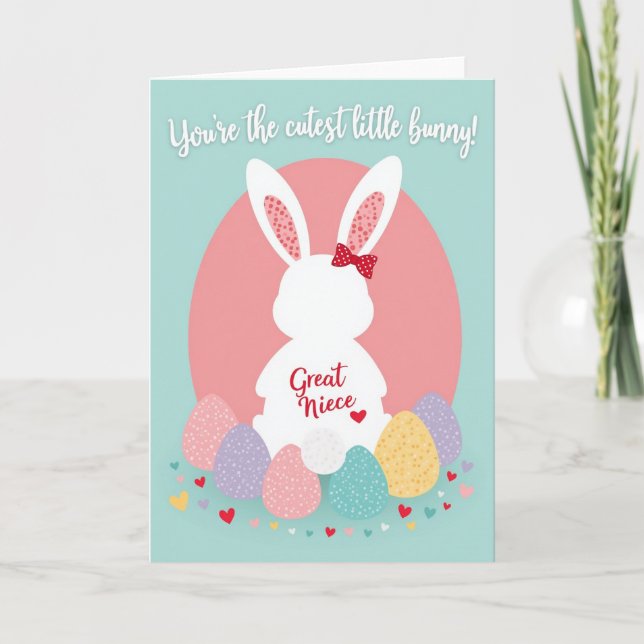 Bunny Pastel Celebration Card (Front)