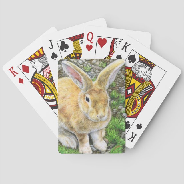 Bunny Pastel Poker Cards (Back)