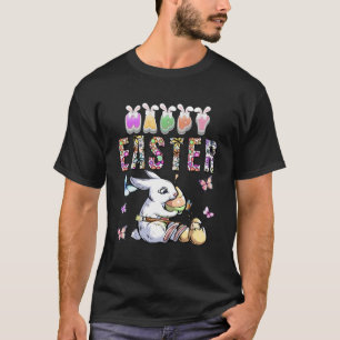 Bunny Pastel Spring Hunt Eggs Rabbit Happy Easter  T-Shirt
