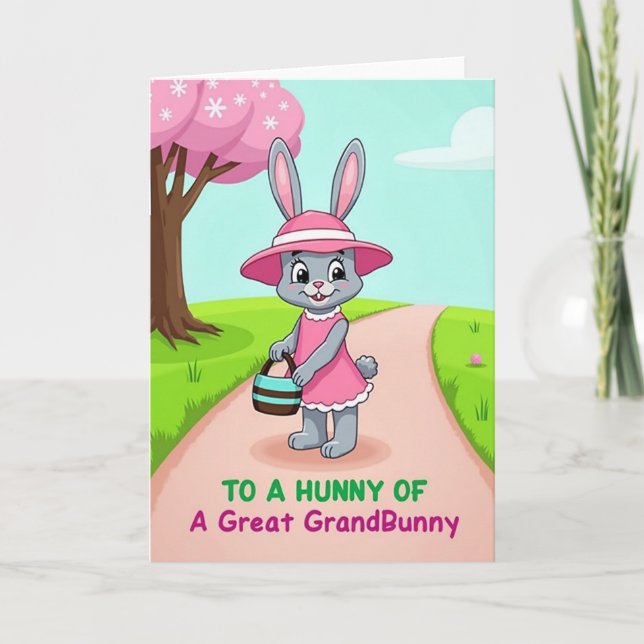 Bunny Path Celebration Card (Front)