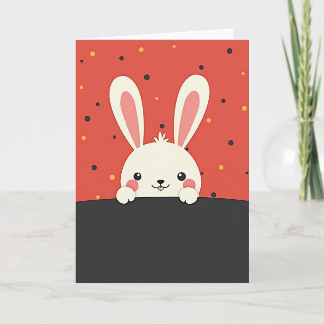 Bunny Peek A Boo Sweet Friend Card (Front)