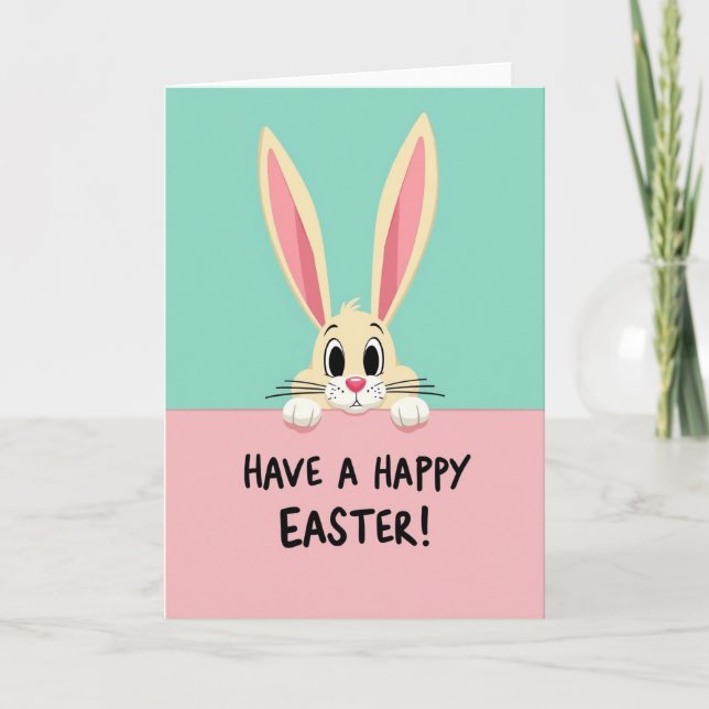 Bunny Peek Spring Season Card (Front)