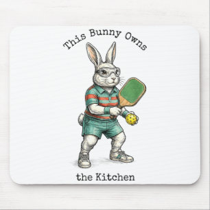 Bunny pickleball player easter this bunny owns the mouse pad