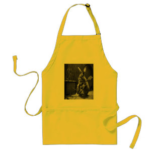 Bunny Playing a Guitar Adult Apron