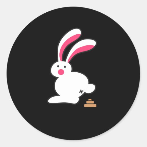 Bunny Poops Funny Bunny Poop Fun Rabbit Classic Round Sticker