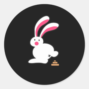 Bunny Poops Funny Bunny Poop Fun Rabbit Classic Round Sticker