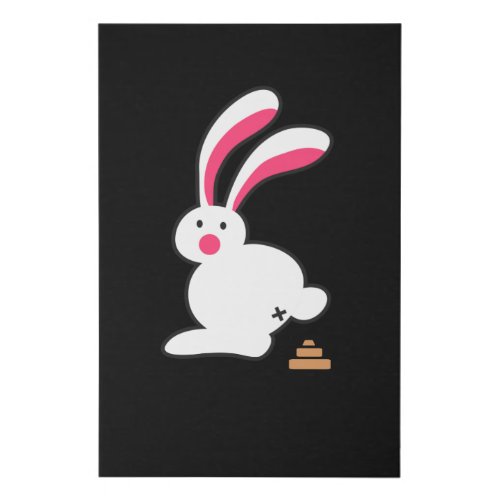 Bunny Poops Funny Bunny Poop Fun Rabbit Faux Canvas Print