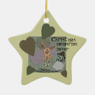 Bunny Prim Ceramic Ornament