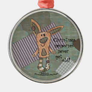 Bunny Prim Metal Ornament