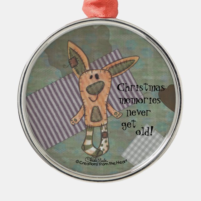 Bunny Prim Metal Ornament (Front)
