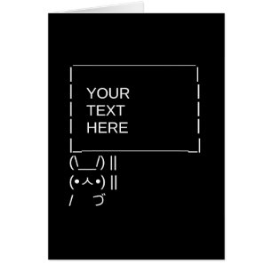Bunny Protest Sign / Customizable ASCII Text Art