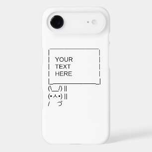 Bunny Protest Sign / Customizable ASCII Text Art iPhone 17 Air Case