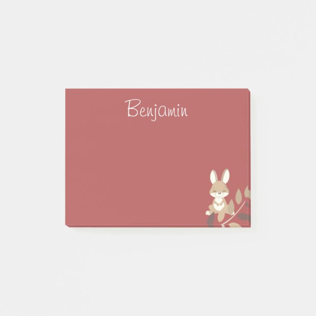 Bunny Rabbit Adorable Post-it Notes (Front)