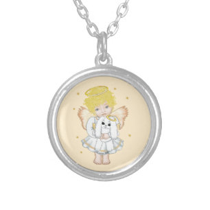 Bunny Rabbit and Angel Necklace