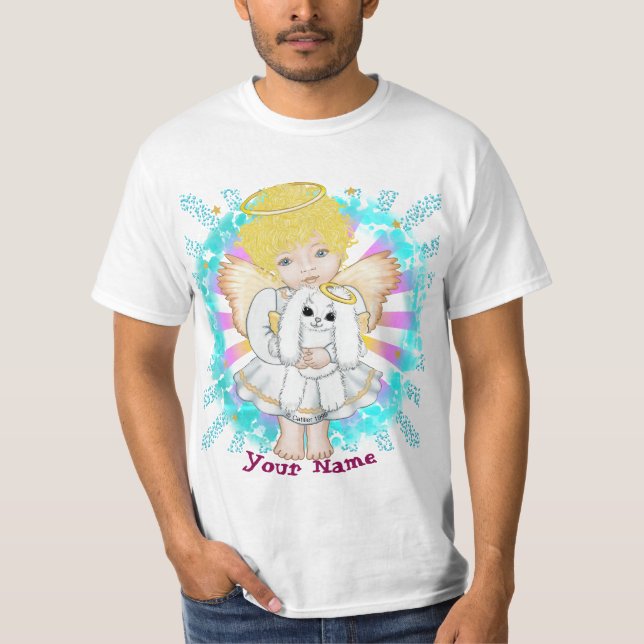 Bunny Rabbit and Angel  t-shirt  (Front)