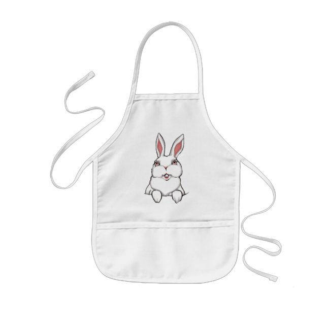 Bunny Rabbit Apron Easter Bunny Kid's BBQ Apron (Front)
