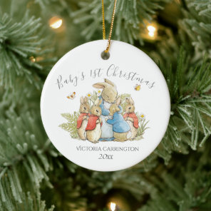 Bunny Rabbit Baby’s 1st Christmas Ceramic Ornament