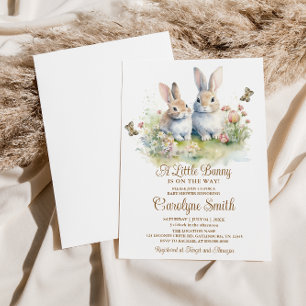 Bunny Rabbit Baby Shower Invitation