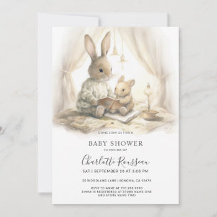 Bunny Rabbit Baby Shower Invitation