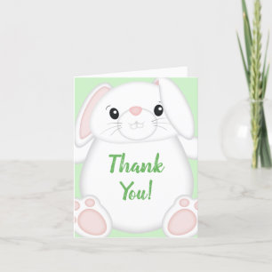 Bunny Rabbit Baby Shower Thank You Card