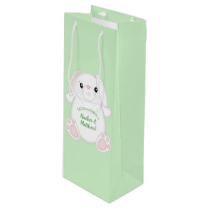 Bunny Rabbit Baby Shower Wine Gift Bag