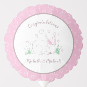 Bunny Rabbit Baby Shower Woodland Animals Balloon
