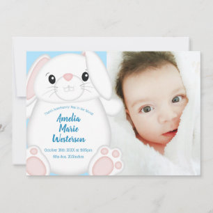 Bunny Rabbit Baby Shower Woodland Invitation