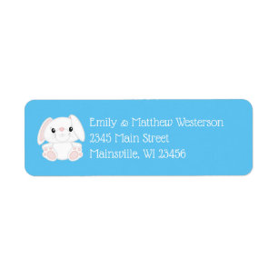 Bunny Rabbit Baby Shower Woodland Label