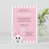 Bunny Rabbit Birthday Invitation (Standing Front)