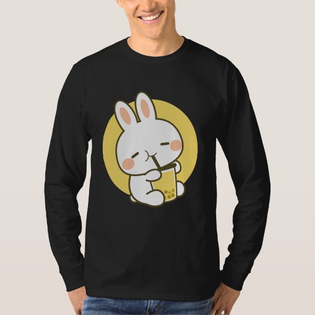 Bunny Rabbit Boba Tea Anime Kawaii T-Shirt (Front)
