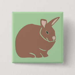 Bunny Rabbit  Button
