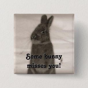 Bunny Rabbit Button