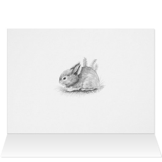 Bunny Rabbit Card (Inside Horizontal (Top))