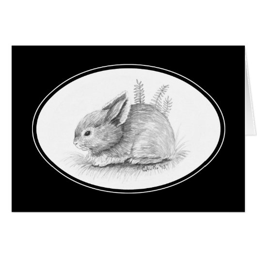Bunny Rabbit Card (Front Horizontal)