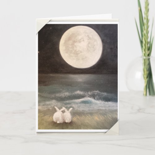 Bunny Rabbit Card _ I Love You to the Moon