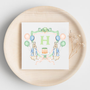 Bunny Rabbit Carrot Monogram Napkin