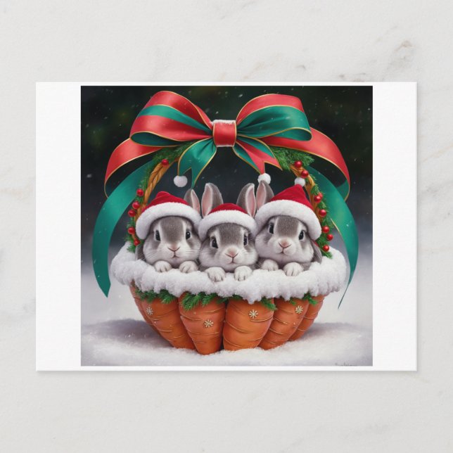 Bunny Rabbit Christmas Cards (Front)