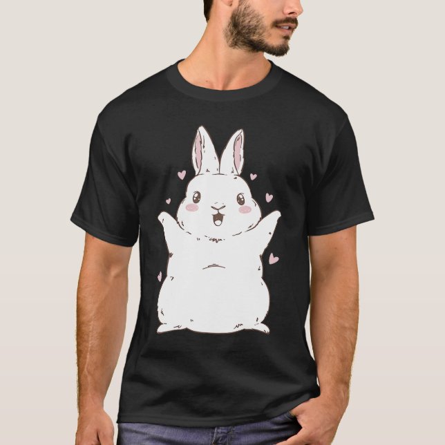 Bunny Rabbit Christmas New Year cute T-Shirt (Front)