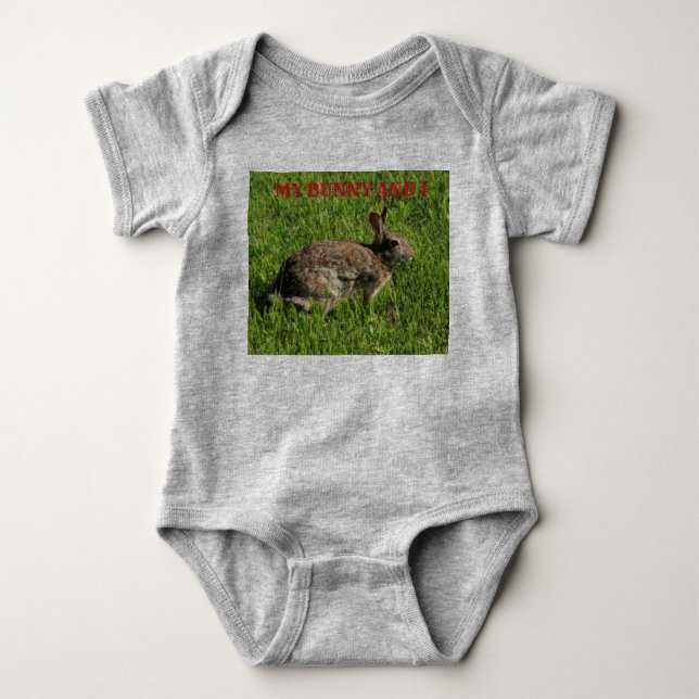 Bunny Rabbit closeup Baby Body-Suit Baby Bodysuit (Front)