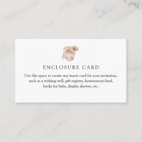 Bunny Rabbit Custom Enclosure Card