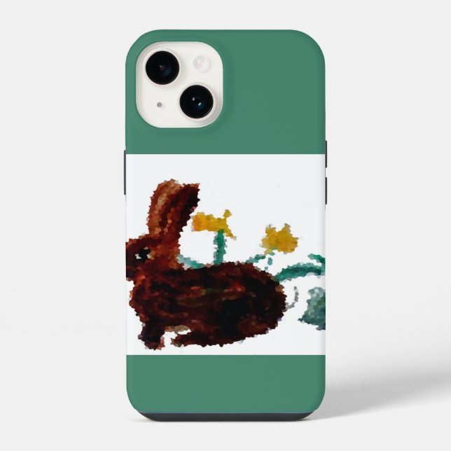 Bunny Rabbit Daffodils Spring Iphone Case (Back)