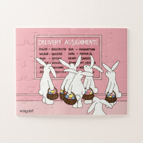 Bunny Rabbit Delivery Assignments Jigsaw Puzzle