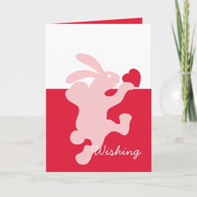Bunny Rabbit Delivery Holiday Card (Front)