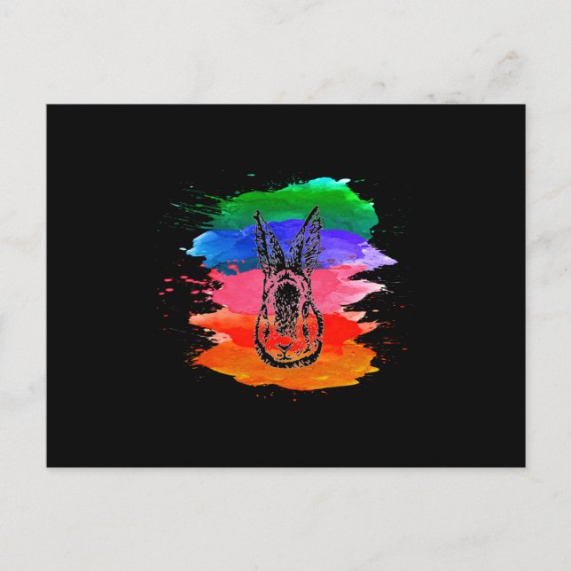 Bunny Rabbit Easter Bunny Cute Funny Gift Idea Postcard (Front)