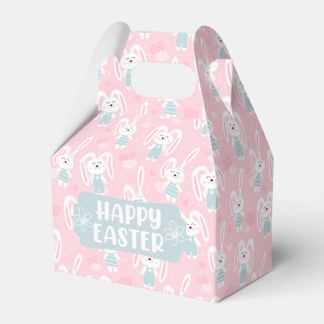 Bunny Rabbit Easter Favor Box (Front Side)
