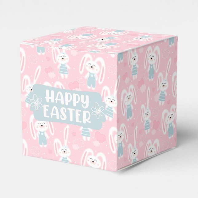 Bunny Rabbit Easter Favor Box (Front Side)