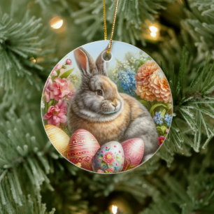 Bunny Rabbit  Easter Holiday Tree Ornament
