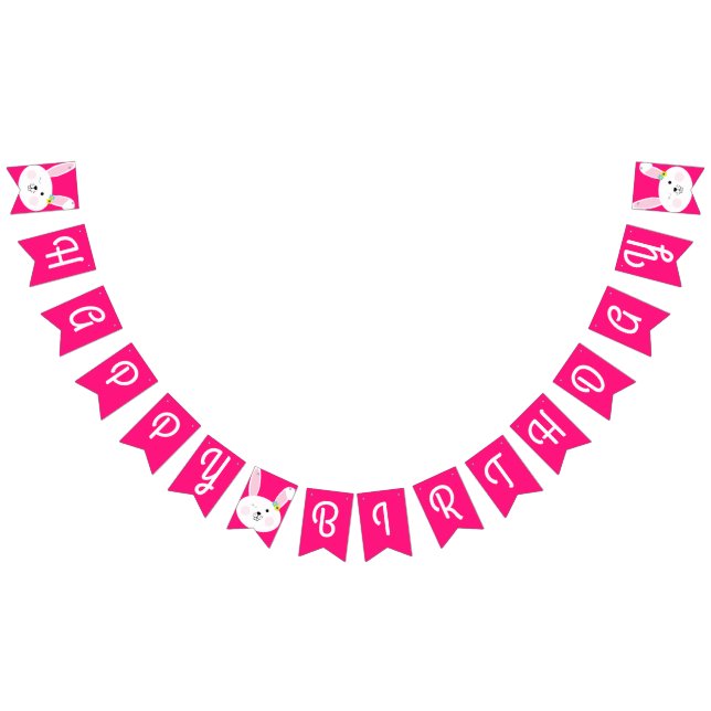 Bunny Rabbit Easter Spring Birthday Party Bunting Flags (All)