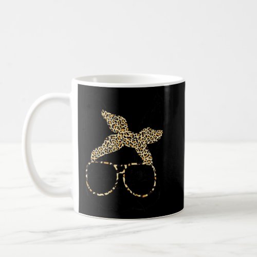 Bunny Rabbit Face Glasses Leopard Print Happy East Coffee Mug